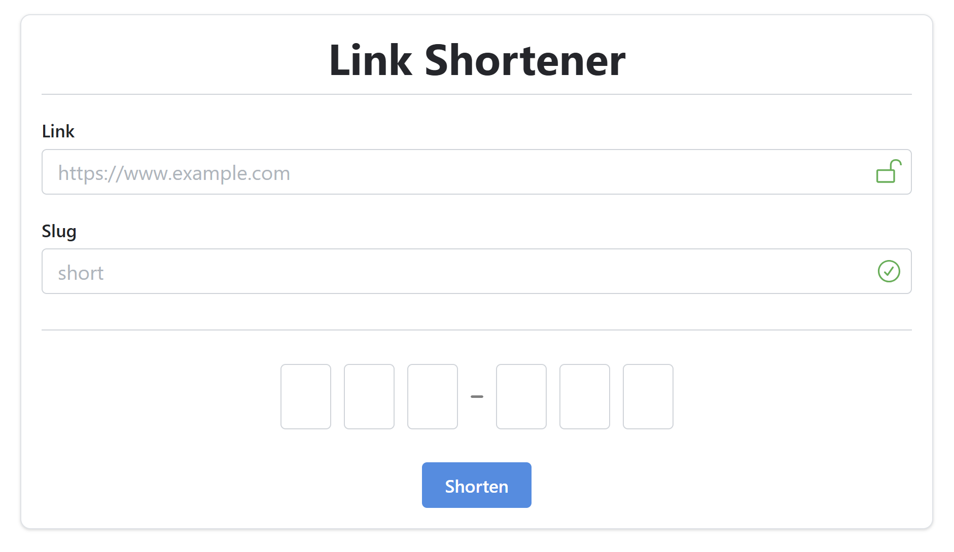 Link Shortener